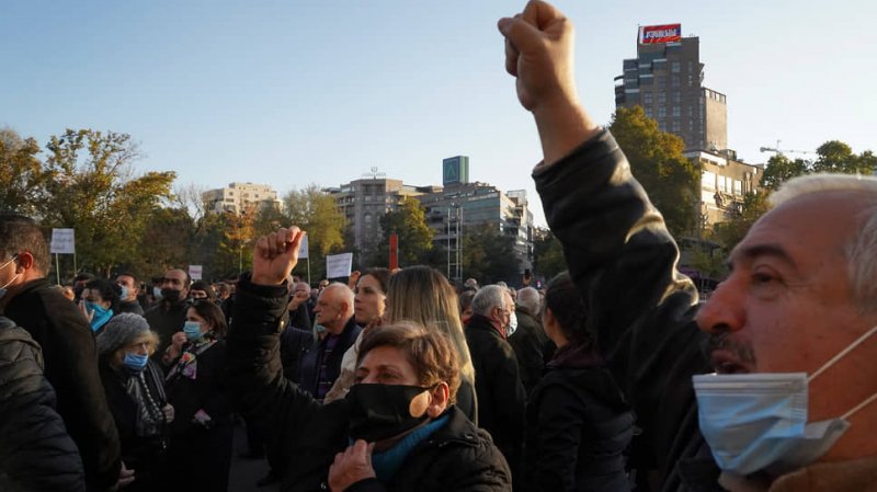 В Ереване проходит акция с требованием отставки Пашиняна